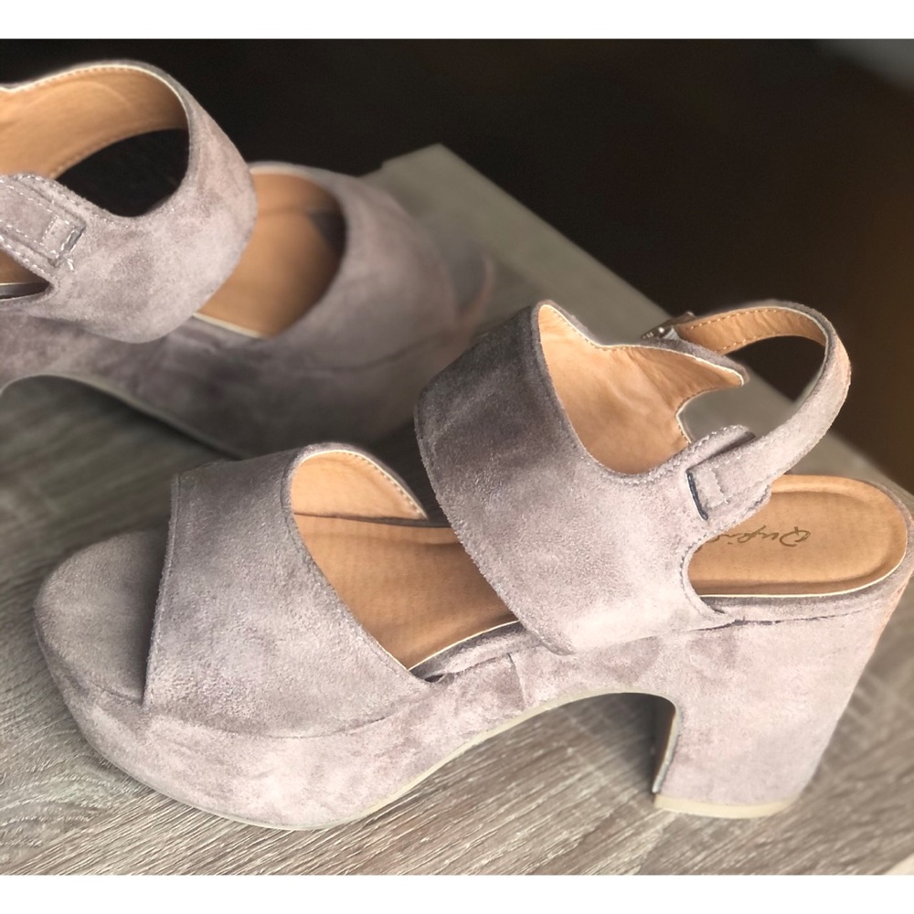 Taupe Chunky Heels